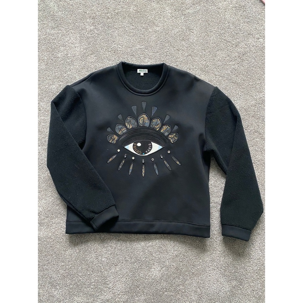Kenzo Black Eye Motif Sweatshirt with Gold Accents - Picture 2 of 8